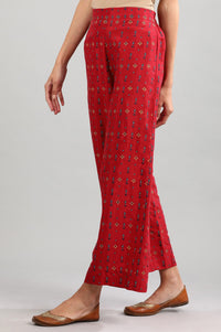 Red Printed Palazzos