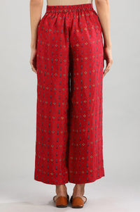 Red Printed Palazzos