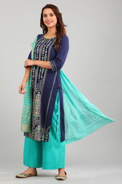 Blue Printed Palazzos