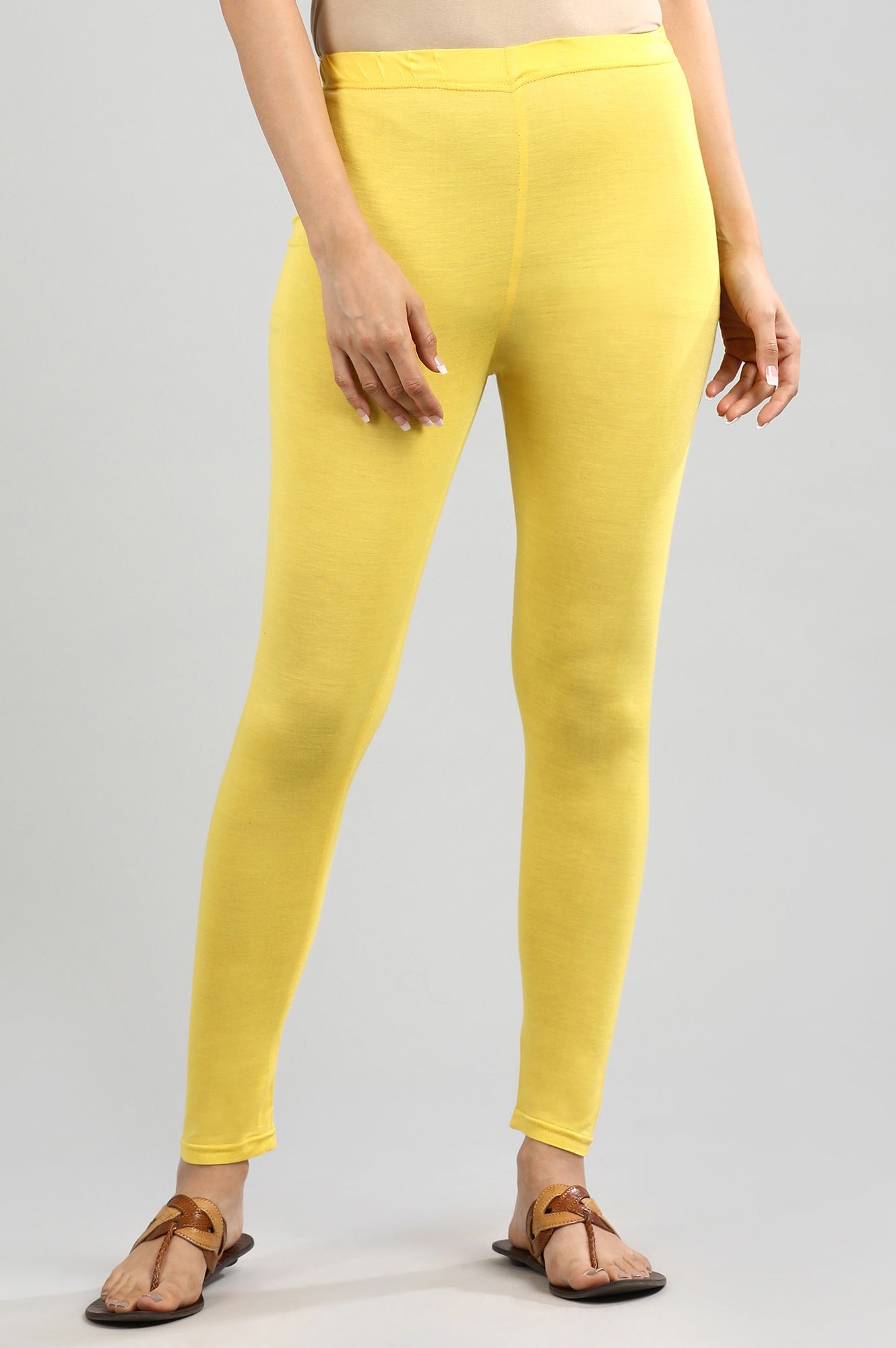 Yellow Solid Churidar