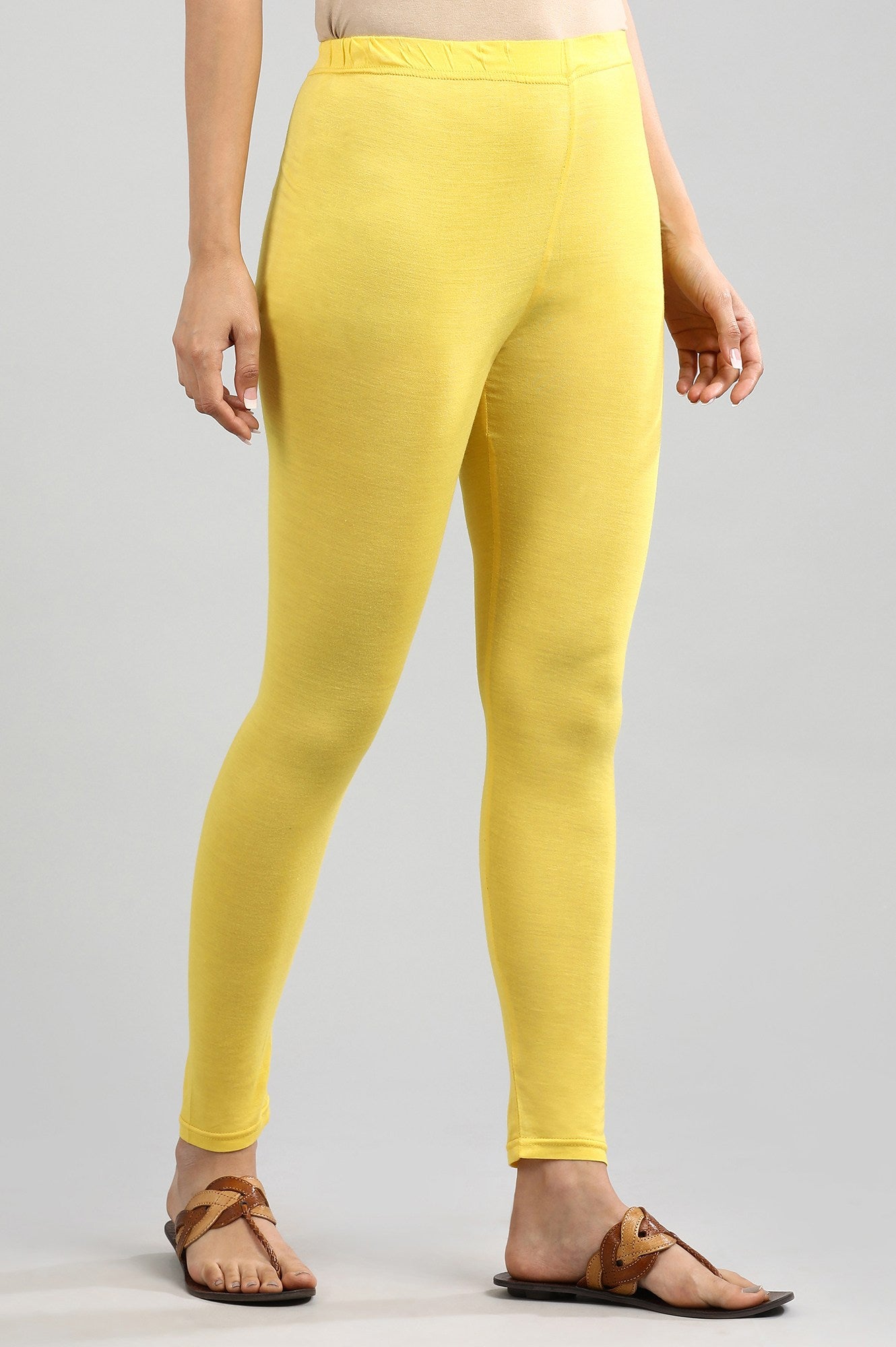 Yellow Solid Churidar