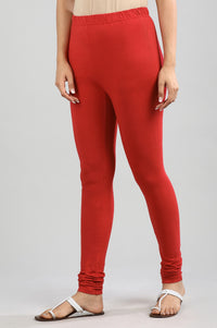 Red Solid Churidar