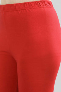 Red Solid Churidar