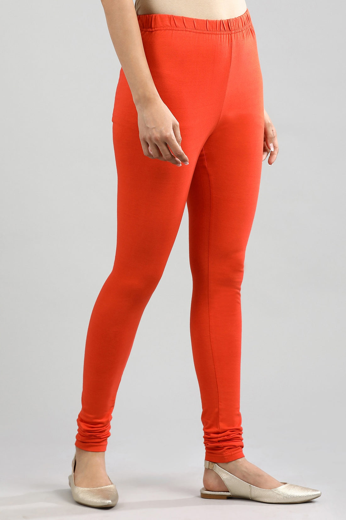 Orange Solid Churidar