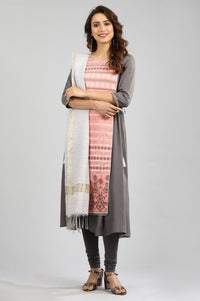Grey Solid Churidar