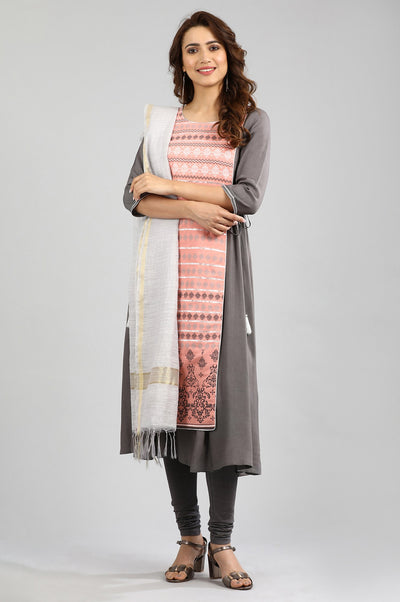 Grey Solid Churidar