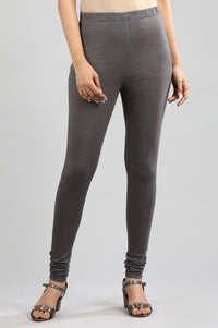 Grey Solid Churidar