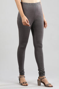 Grey Solid Churidar