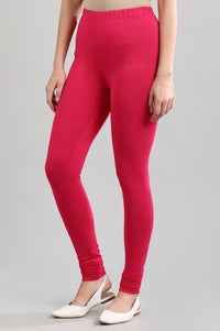 Pink Solid Churidar