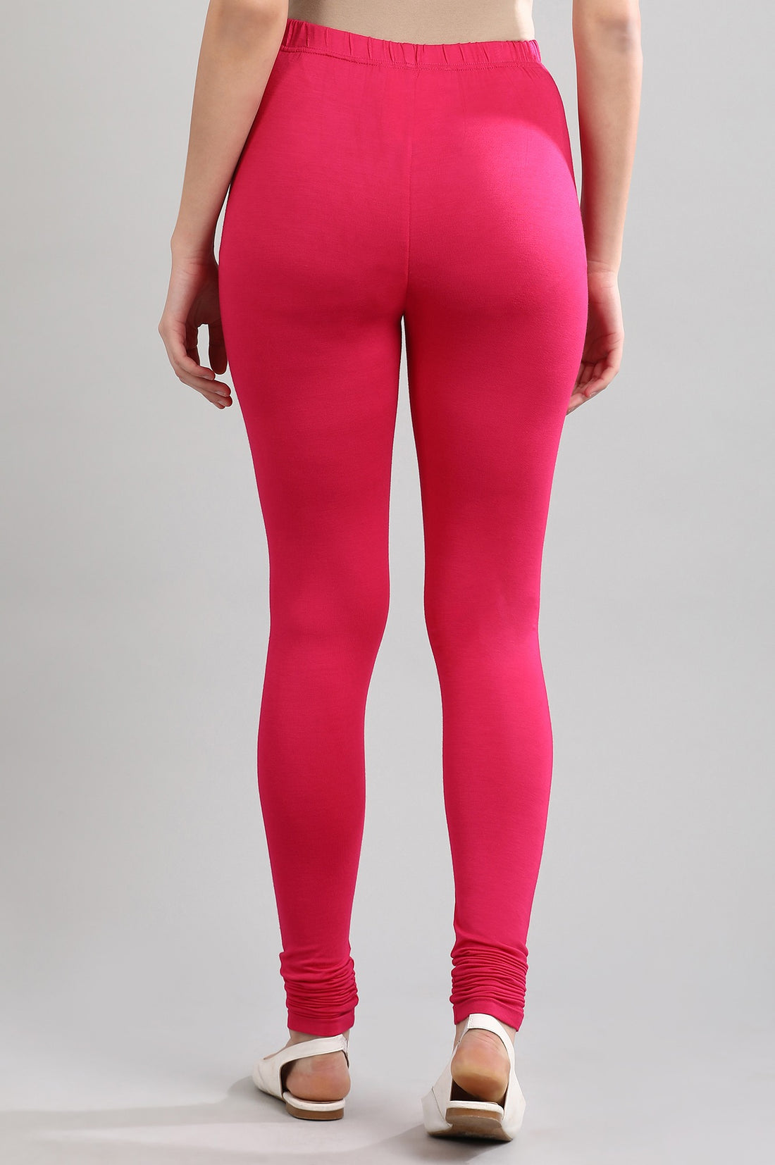 Pink Solid Churidar