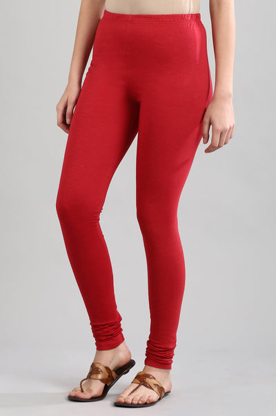 Red Solid Churidar