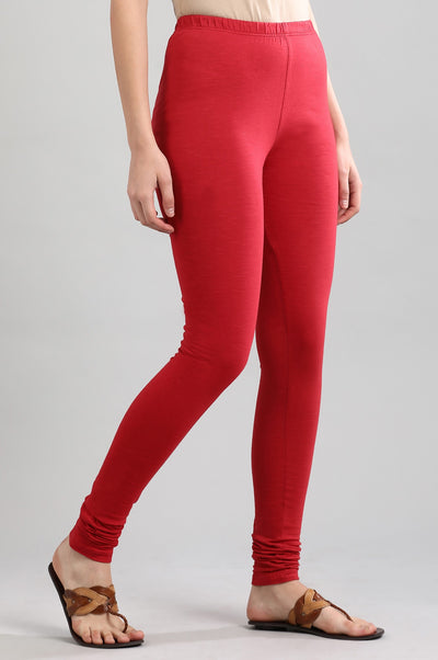 Red Solid Churidar