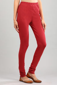 Red Solid Churidar