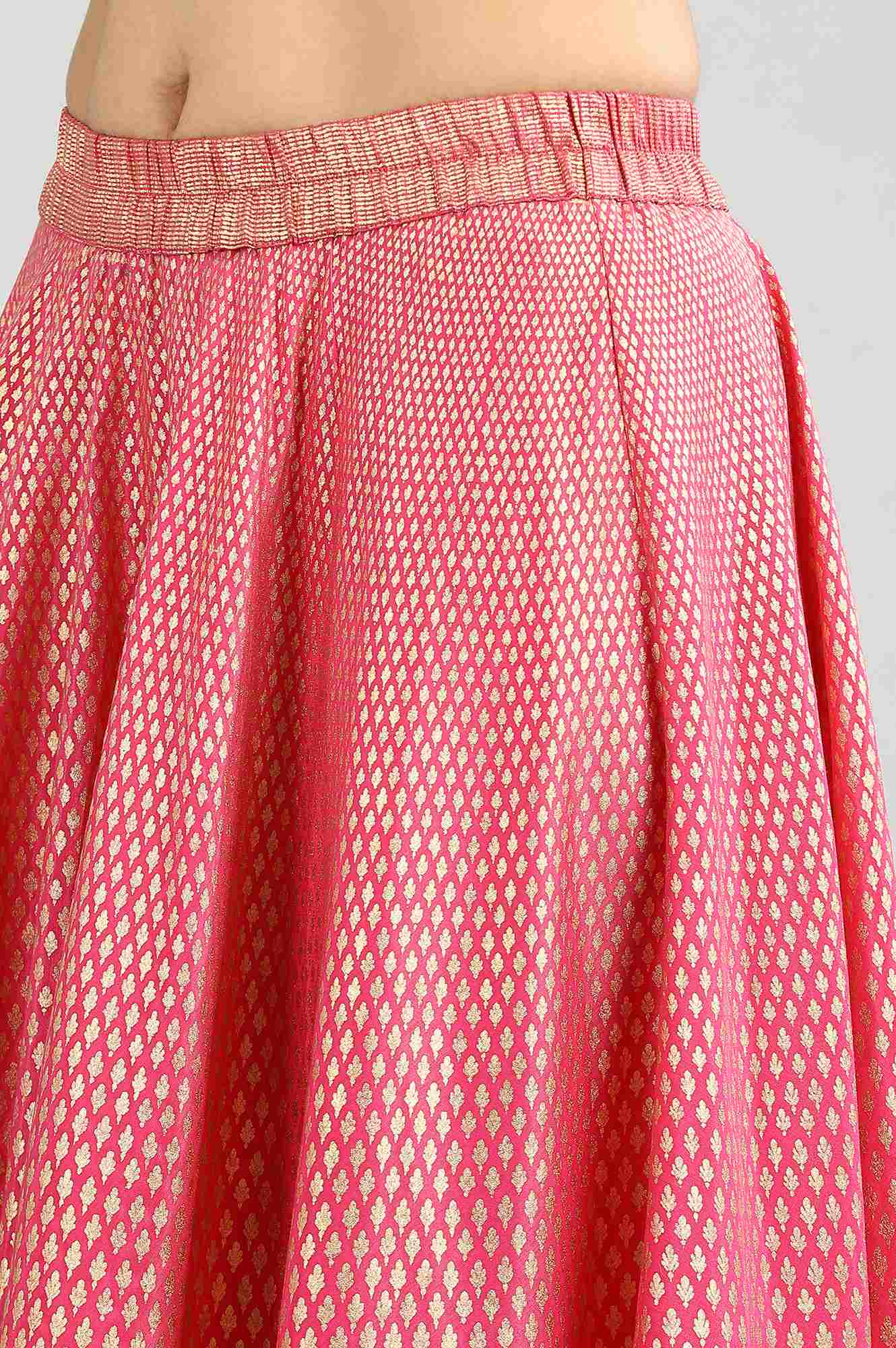 Pink Printed Skirt