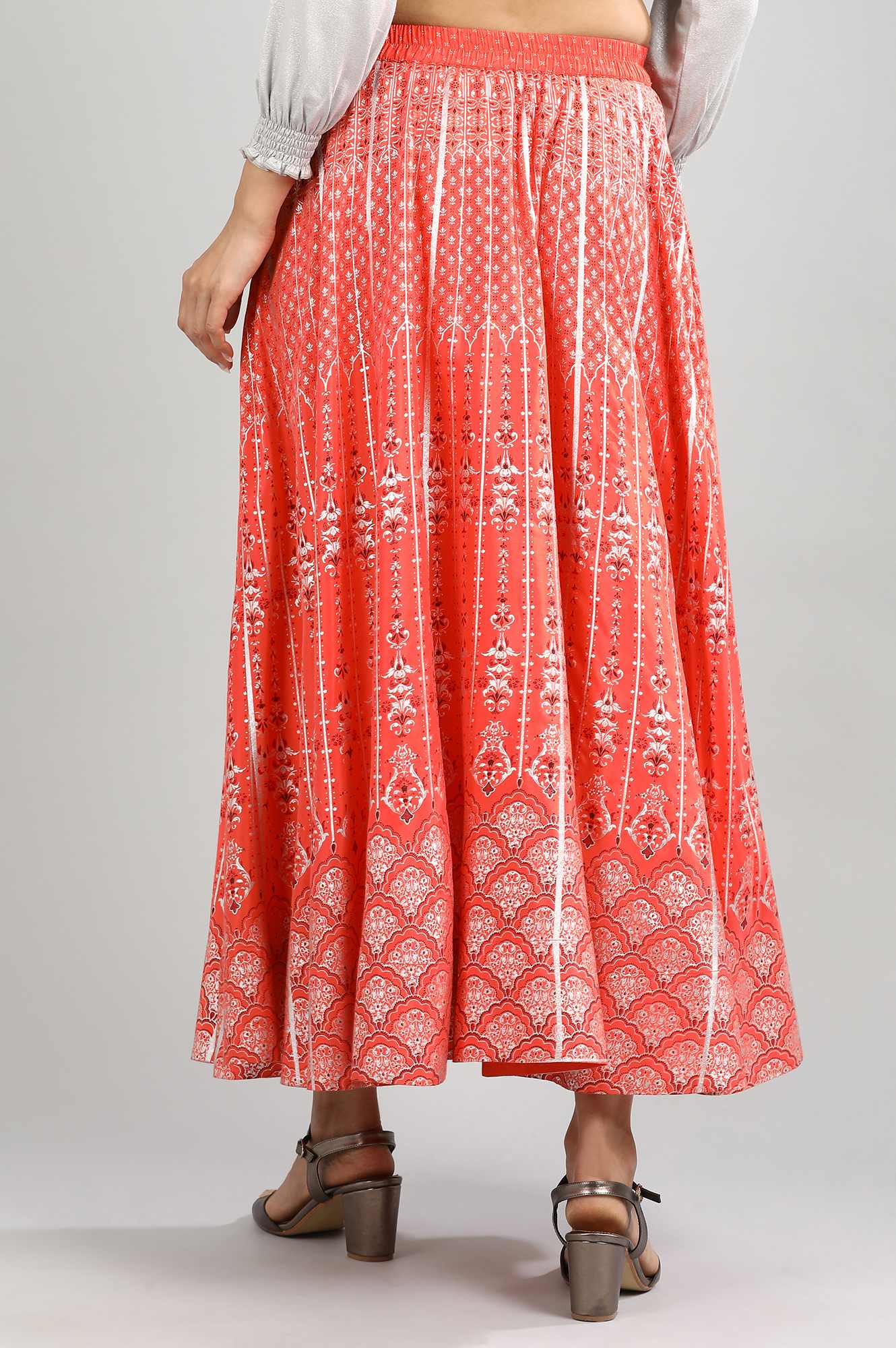 Coral Printed Skirt