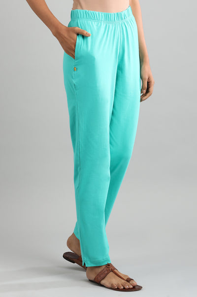 Green Solid Pants