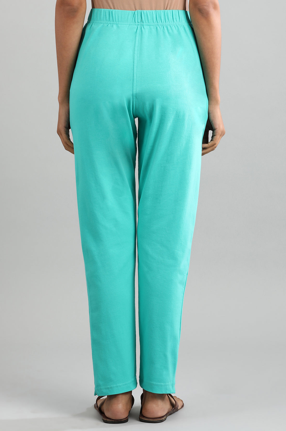 Green Solid Pants