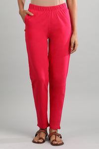 Pink Solid Pants