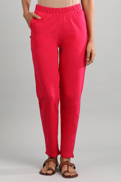 Pink Solid Pants