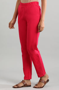 Pink Solid Pants