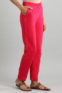 Pink Solid Pants