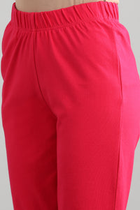 Pink Solid Pants