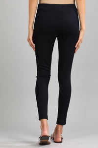 Blue Yarn-dyed Tights