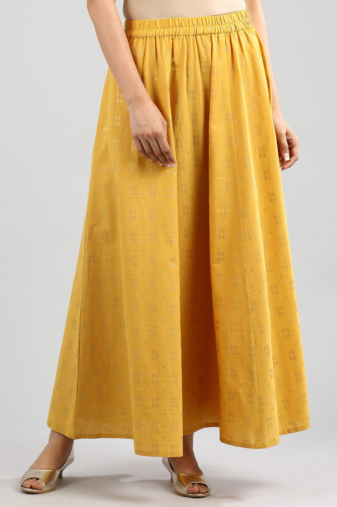 Golden Printed Skirt