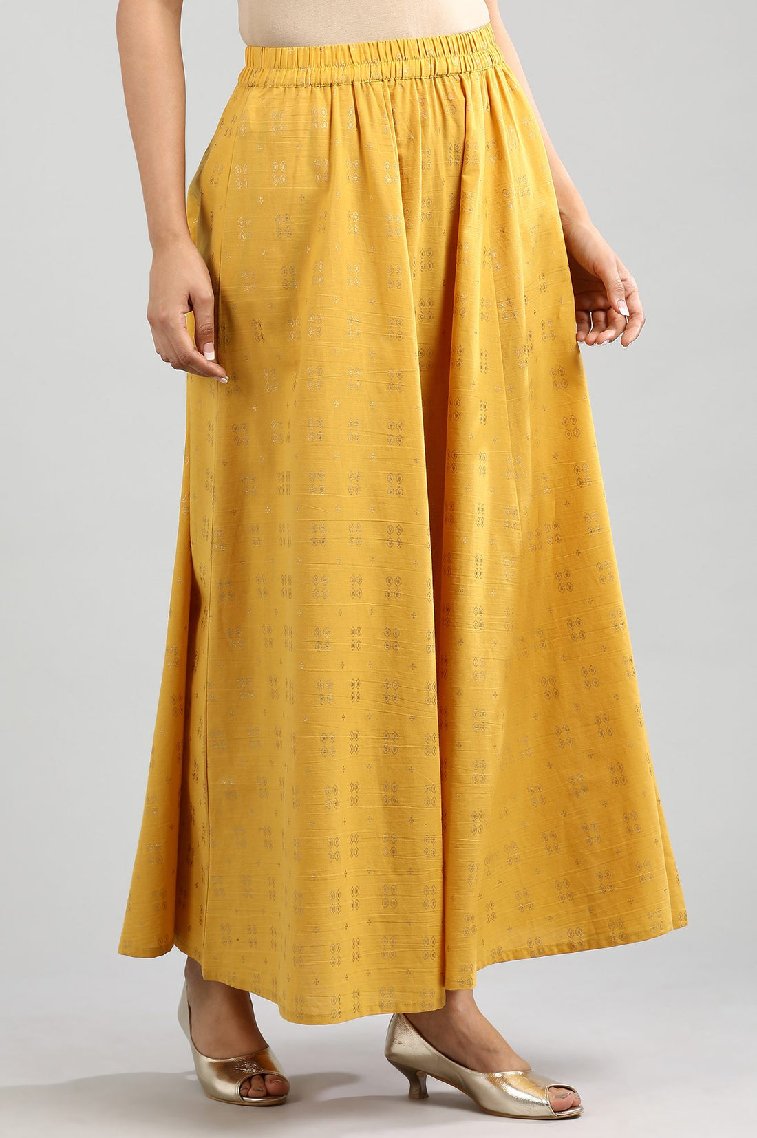 Golden Printed Skirt