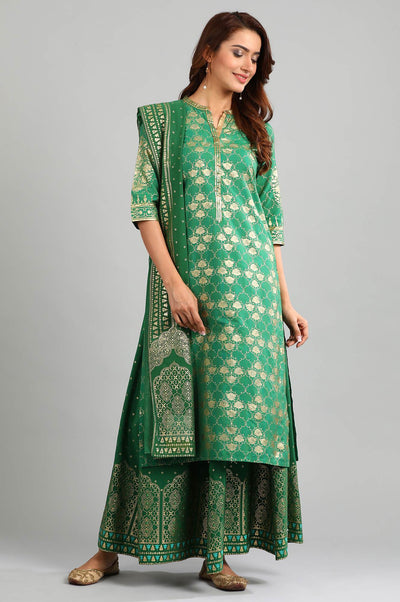 Green Printed Skirt