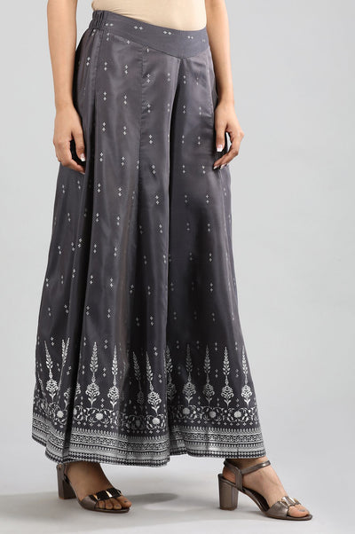 Grey Printed Palazzos
