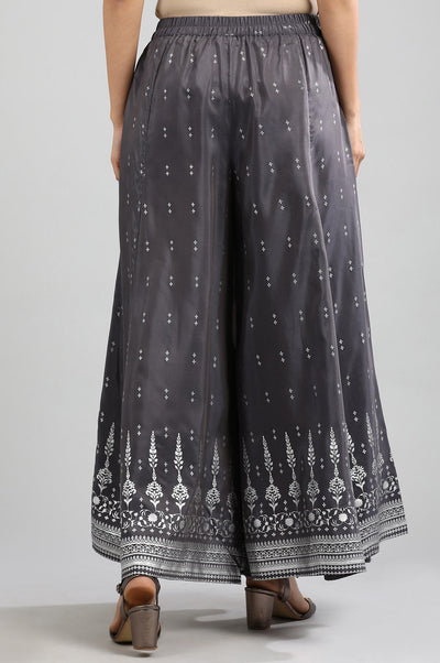 Grey Printed Palazzos