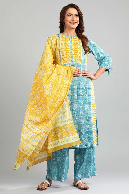 Yellow Printed Dupatta