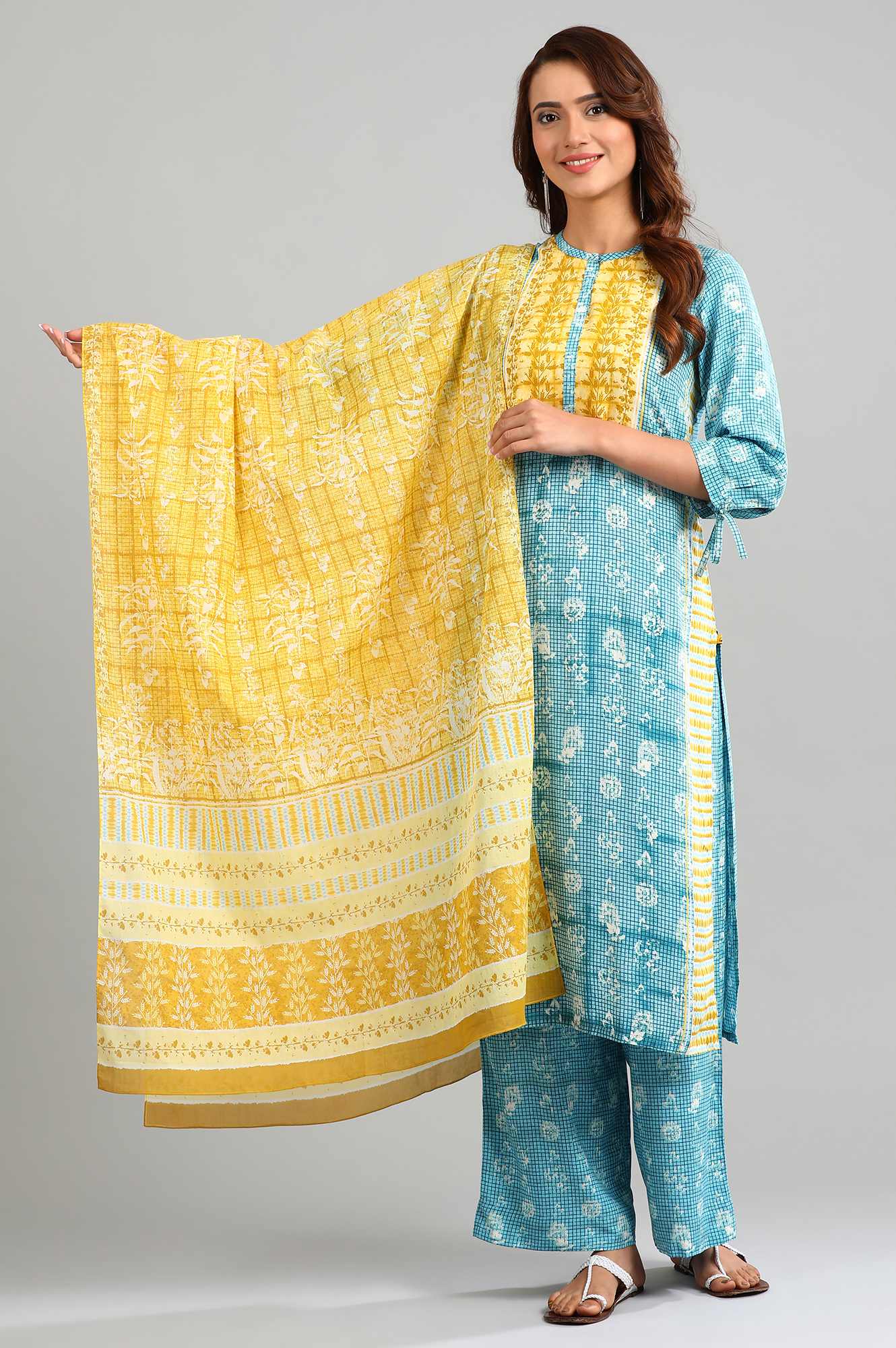 Yellow Printed Dupatta