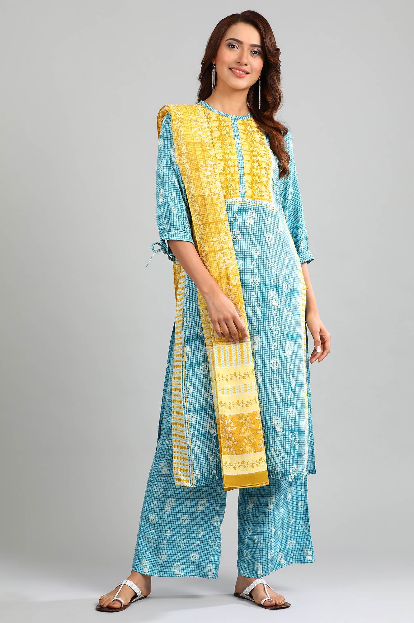 Yellow Printed Dupatta