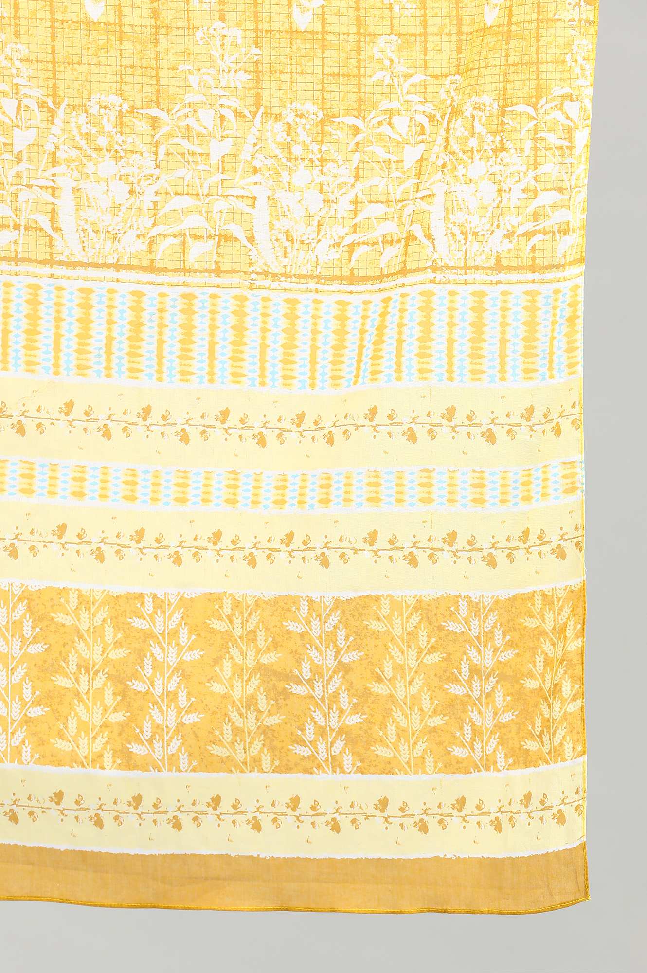 Yellow Printed Dupatta