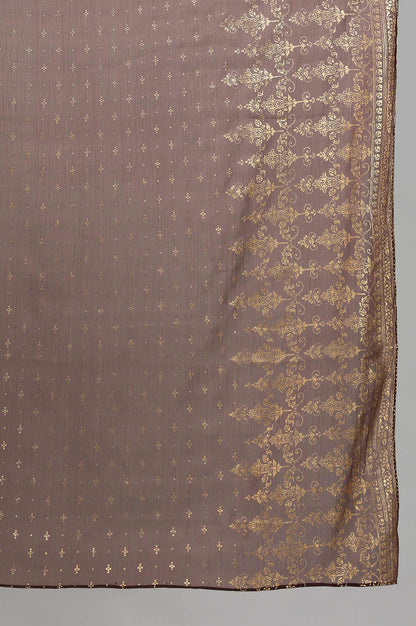 Brown Printed Dupatta