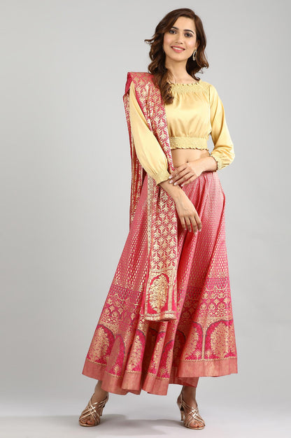 Pink Printed Dupatta