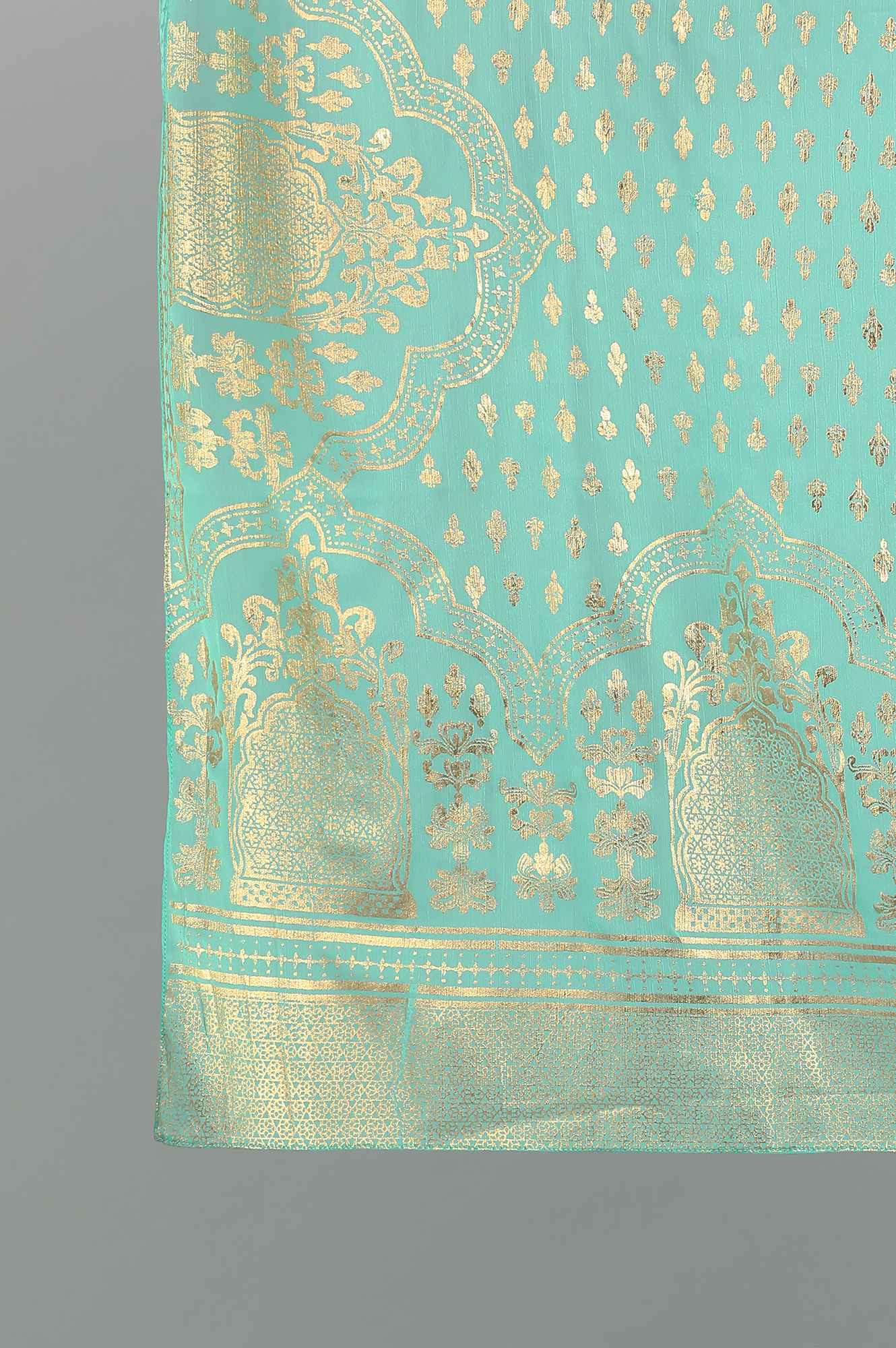 Blue Printed Dupatta