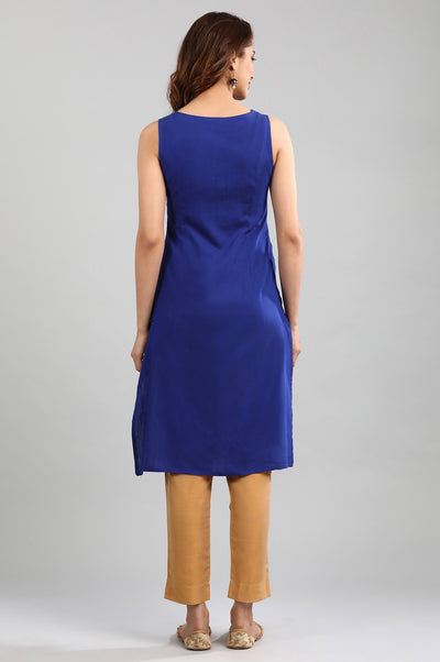 Blue A-Line Printed kurta