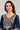 Navy Blue Round Neck Embellished kurta Set