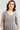 Grey V-Neck Printed kurta Set
