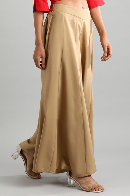 Gold Flared Palazzos