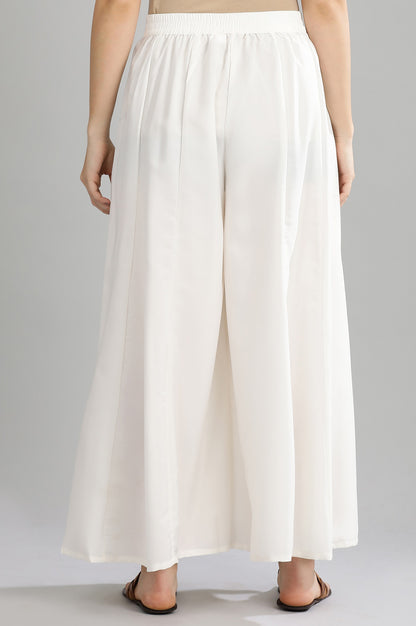 White Flared Palazzos