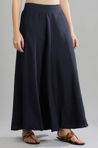 Blue Flared Palazzos