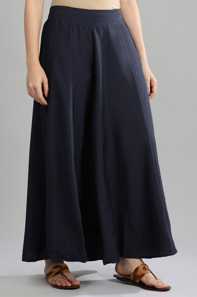Blue Flared Palazzos