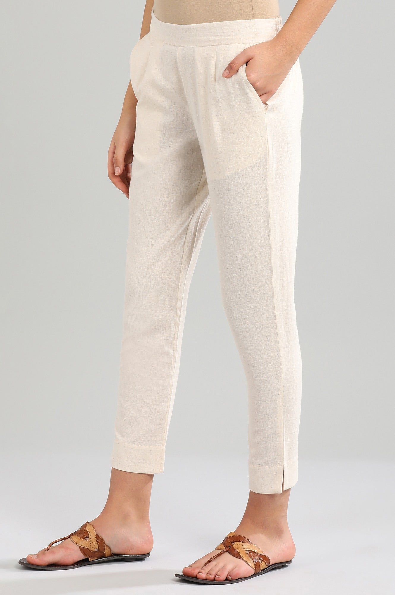 Off-White Solid Trousers