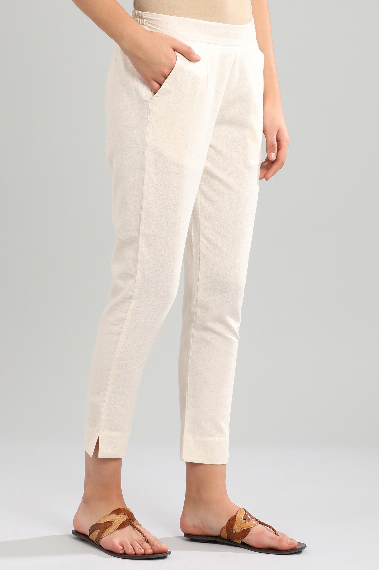 Off-White Solid Trousers