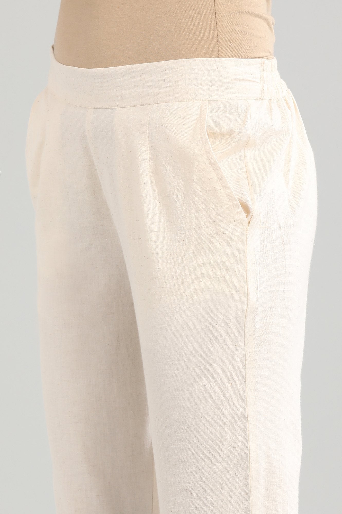 Off-White Solid Trousers