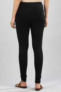 Black Solid Churidar